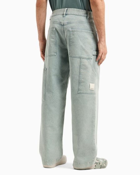 Armani Pantalones Cargo De Canneté Con Efecto Vintage Cápsula Peace ASV