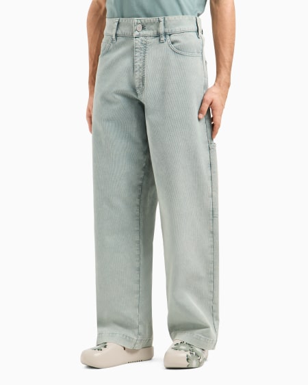 Armani Pantalones Cargo De Canneté Con Efecto Vintage Cápsula Peace ASV
