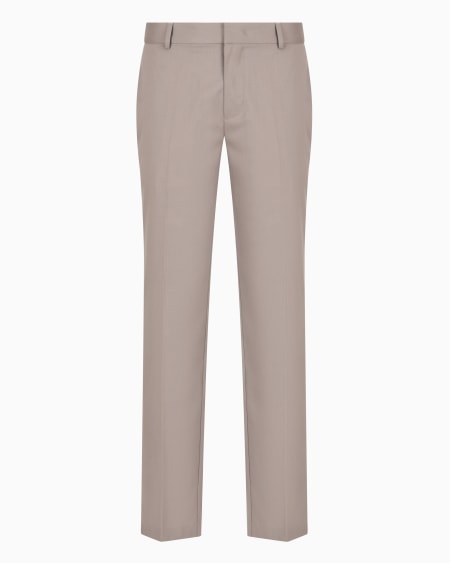 Armani Pantalones chinos de sarga ligera de mezcla de lana virgen