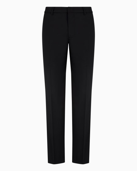 Armani Pantalones chinos de sarga ligera de mezcla de lana virgen