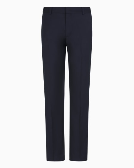 Armani Pantalones chinos de sarga ligera de mezcla de lana virgen