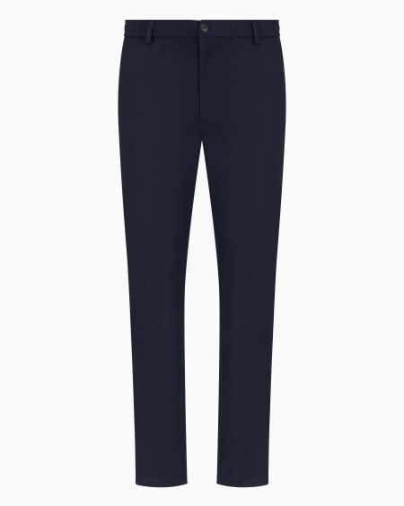 Armani Pantalones con cintura elástica de gabardina técnica elástica