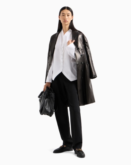 Armani Pantalones Con Pinzas De Grain De Poudre De Lana