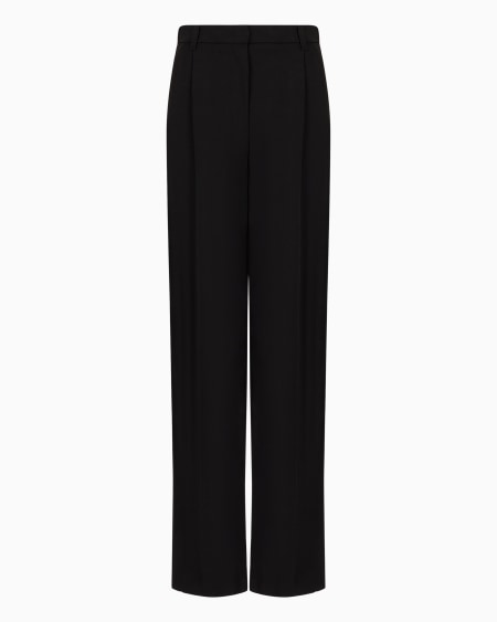 Armani Pantalones con pinzas de grain de poudre de lana