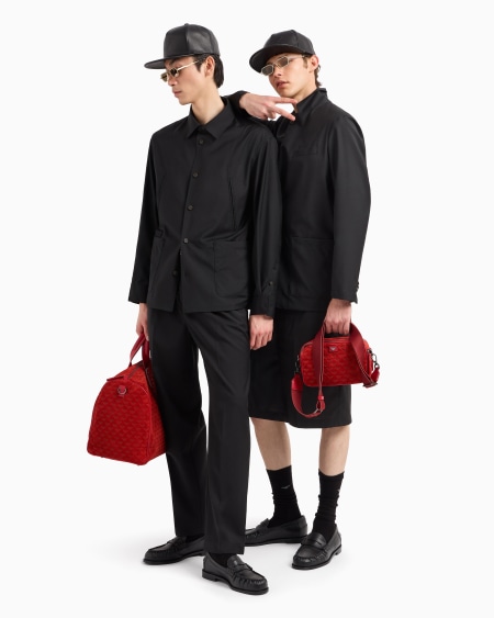 Armani Pantalones Con Pinzas En Lana Fría Superligera