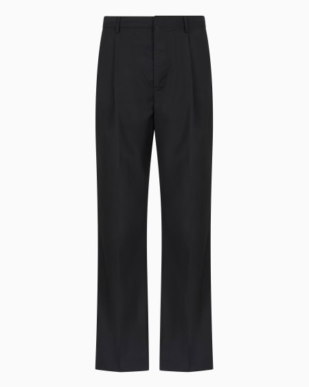 Armani Pantalones con pinzas en lana fría superligera