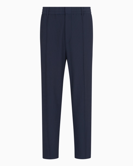 Armani Pantalones con pliegues de nailon elástico efecto canneté