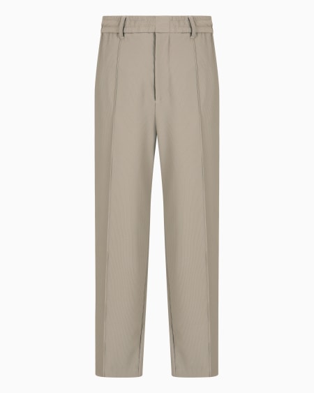 Armani Pantalones con pliegues de nailon elástico efecto canneté