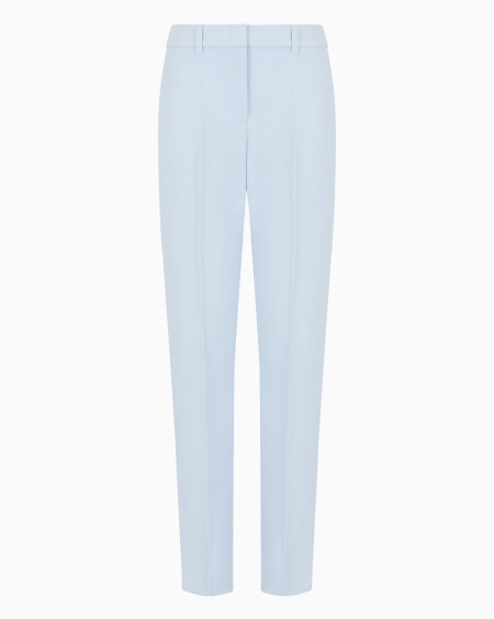 Armani Pantalones con trabillas y pliegue en crepé de cady