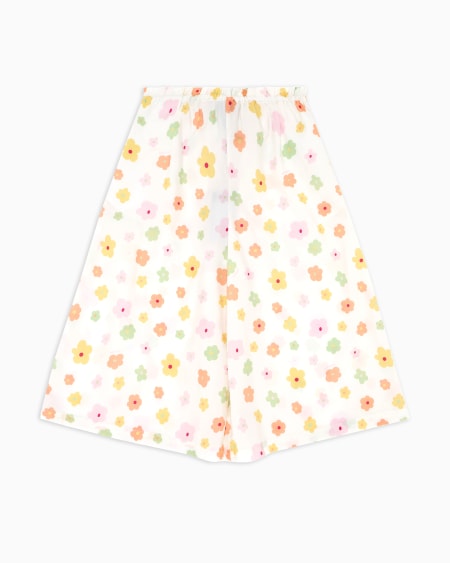 Armani Pantalones Culotte De Popelina Con Estampado Integral