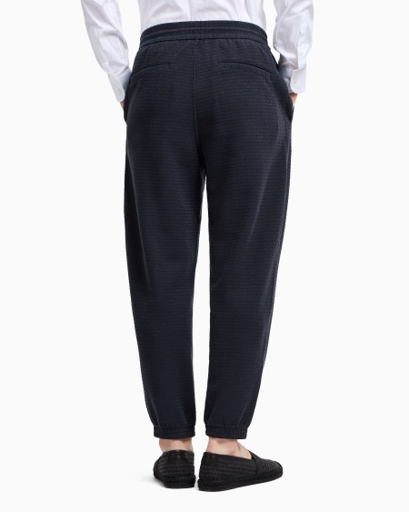Armani Pantalones De Chándal De Punto De Mezcla De Lyocell Con Inscripción Integral ASV