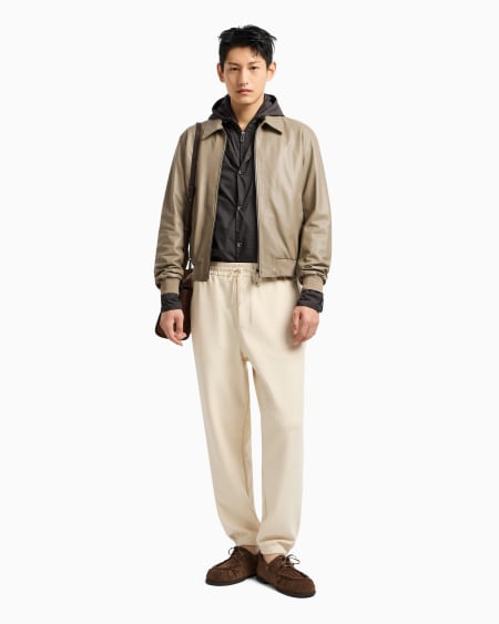 Armani Pantalones De Chándal De Punto De Mezcla De Lyocell Con Inscripción Integral ASV