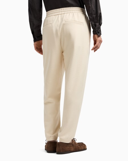 Armani Pantalones De Chándal De Punto De Mezcla De Lyocell Con Inscripción Integral ASV