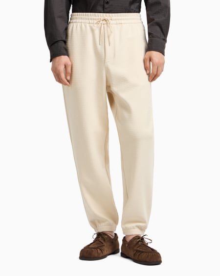 Armani Pantalones De Chándal De Punto De Mezcla De Lyocell Con Inscripción Integral ASV