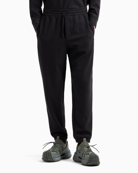 Armani Pantalones De Chándal De Punto De Mezcla De Lyocell Con Inscripción Integral ASV