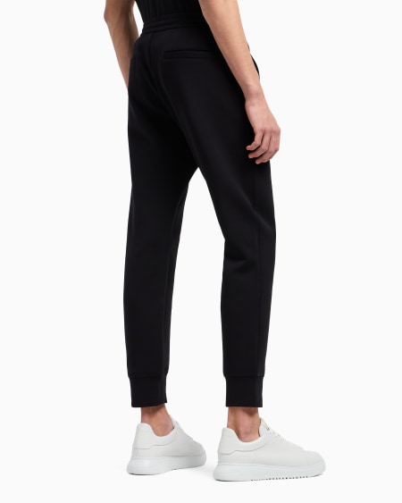 Armani Pantalones De Chándal De Punto Doble Con Bordado