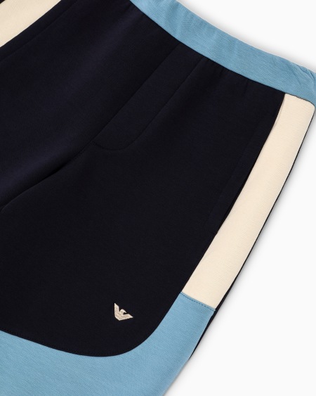 Armani Pantalones De Chándal De Punto Doble Con Detalles En Bloques De Color