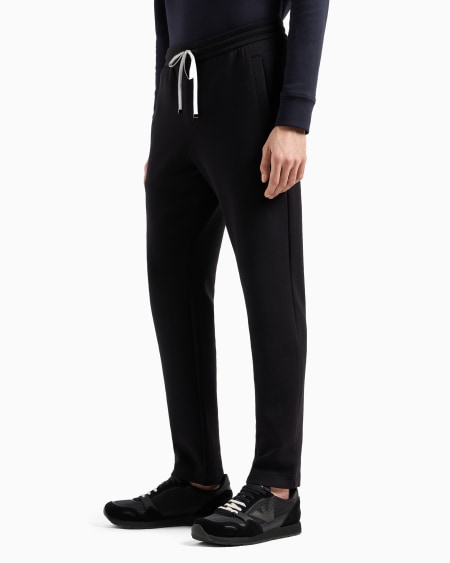 Armani Pantalones De Chándal De Punto Doble Con Parche Con Logotipo De águila