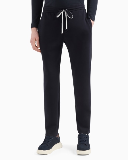 Armani Pantalones De Chándal De Punto Doble Con Parche Con Logotipo De águila