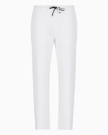 Armani Pantalones de chándal de punto doble con parche con logotipo de águila