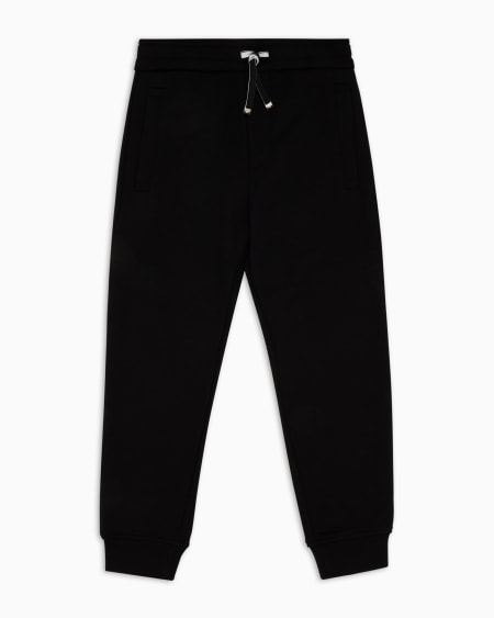 Armani Pantalones de chándal de punto en mezcla de modal con logotipo