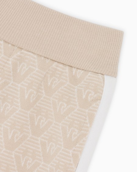 Armani Pantalones De Chándal De Punto Jacquard Con Motivo Integral De águila