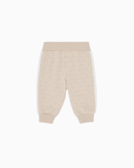 Armani Pantalones de chándal de punto jacquard con motivo integral de águila