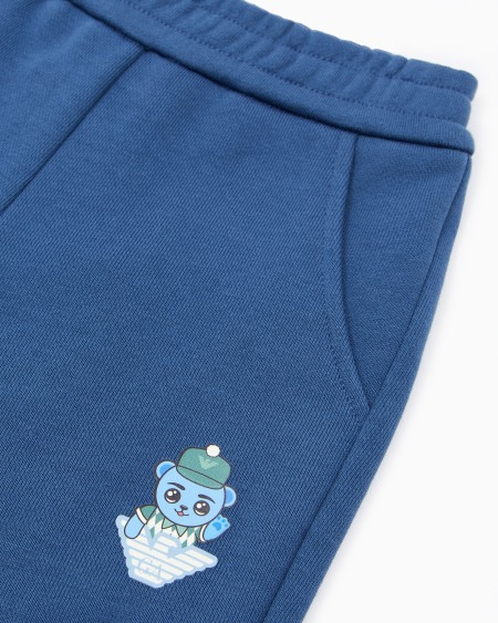 Armani Pantalones De Chándal De Punto Orgánico Con Estampado Manga Bear Crew ASV