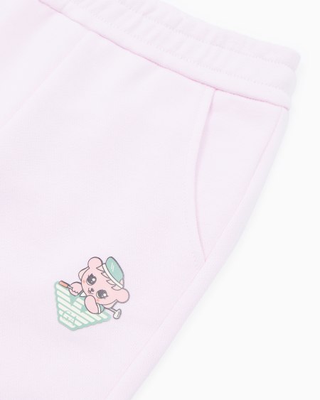 Armani Pantalones De Chándal De Punto Orgánico Con Estampado Manga Bear Crew ASV
