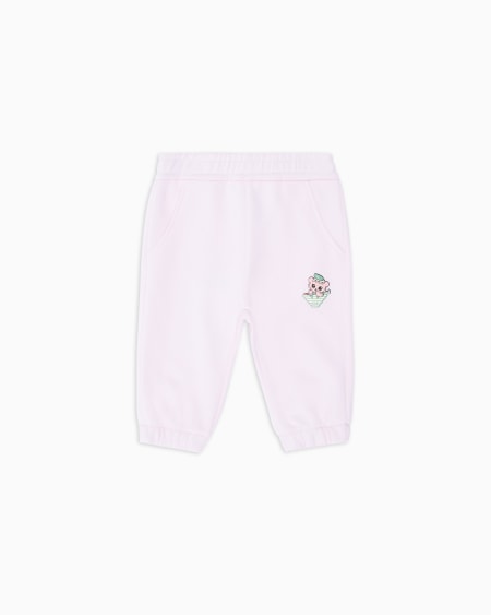 Armani Pantalones de chándal de punto orgánico con estampado Manga Bear Crew ASV