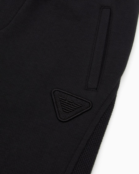 Armani Pantalones De Chándal En Punto Piqué Con Logotipo Bordado