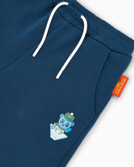 Armani Pantalones De Chándal Holgados De Punto Orgánico Con Estampado Manga Bear Crew ASV