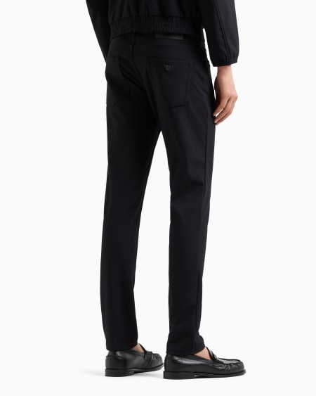 Armani Pantalones De Cinco Bolsillos En Nailon Elástico Con Efecto Canneté