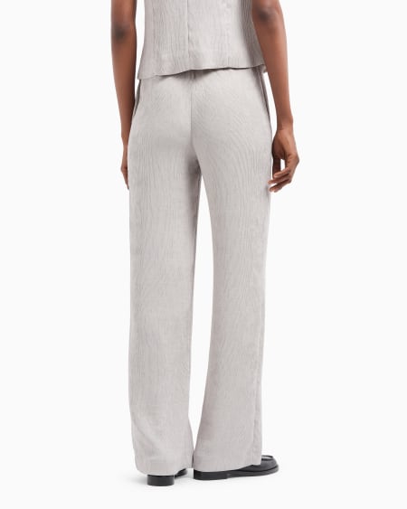 Armani Pantalones De Cintura Elástica De Canneté Fluido