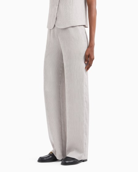 Armani Pantalones De Cintura Elástica De Canneté Fluido