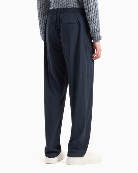 Armani Pantalones De Nailon Elástico Con Cintura Elástica Por Detrás