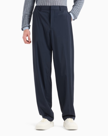 Armani Pantalones De Nailon Elástico Con Cintura Elástica Por Detrás