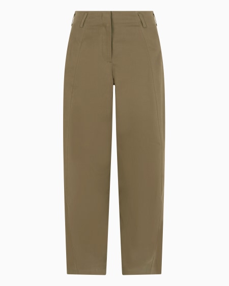 Armani Pantalones de pernera ancha de algodón esmerilado elástico