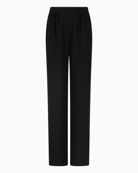 Armani Pantalones de pernera ancha de crepé de lúrex