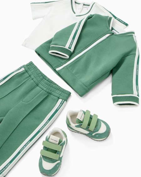 Armani Pantalones De Punto Doble Con Banda Con Logotipo