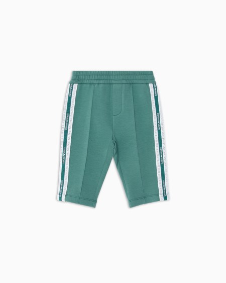 Armani Pantalones de punto doble con banda con logotipo