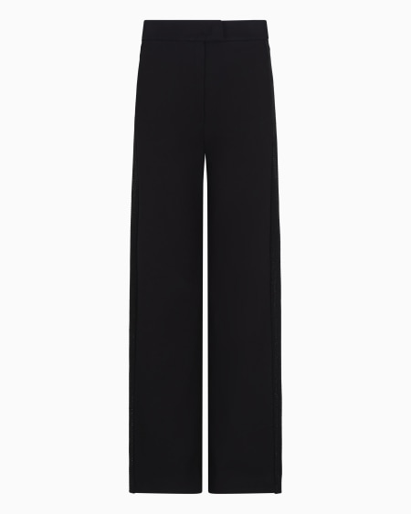 Armani Pantalones de punto interlock con bandas y microtachuelas