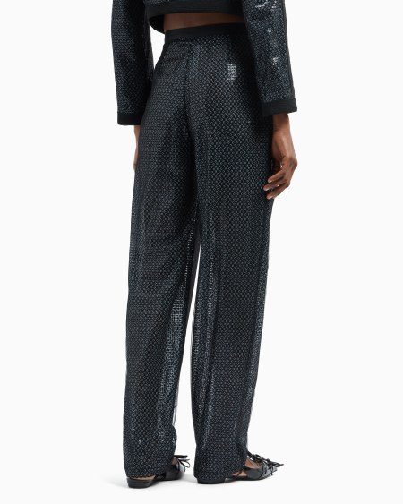 Armani Pantalones De Tul Con Motivo Integral De Lentejuelas Butterfly