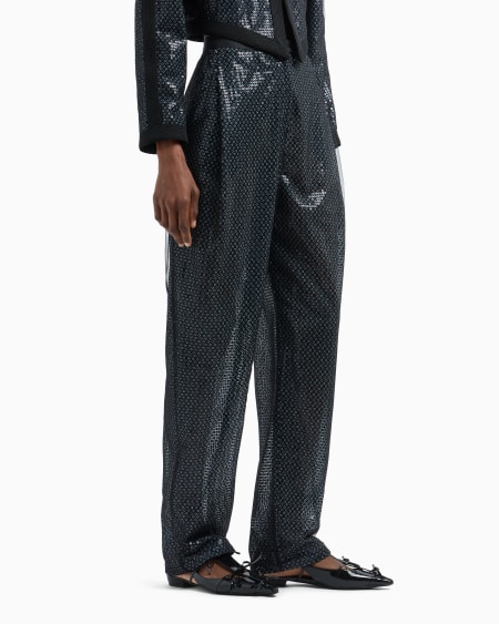 Armani Pantalones De Tul Con Motivo Integral De Lentejuelas Butterfly