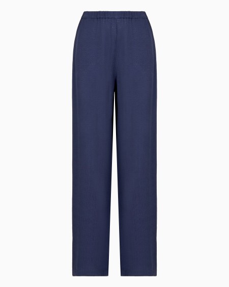 Armani Pantalones de viscosa texturizada con cintura elástica