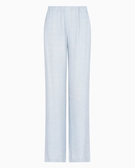 Armani Pantalones de viscosa texturizada con cintura elástica
