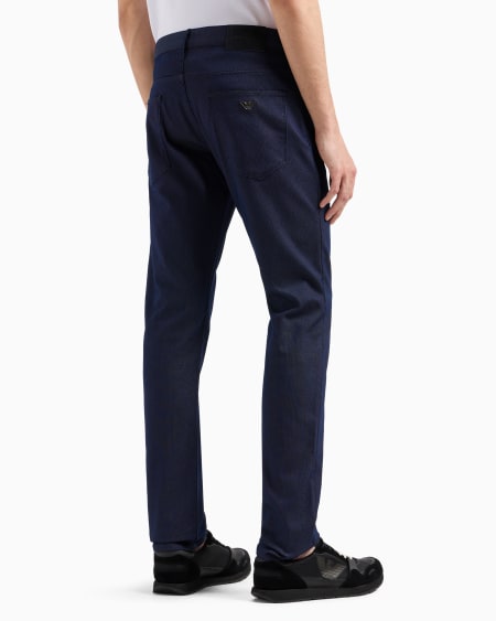 Armani Pantalones J06 Slim Fit De Mezcla De Algodón Microestructurado A Lunares