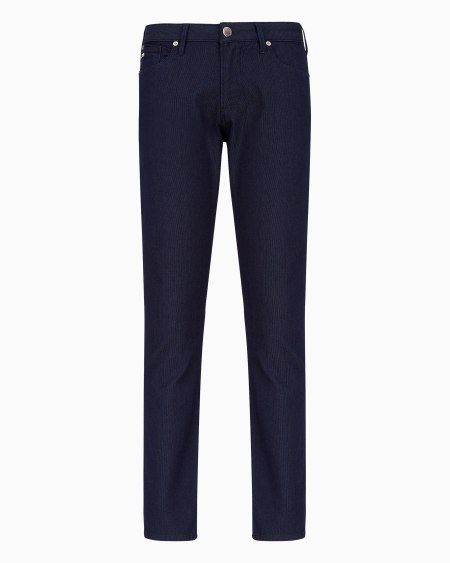 Armani Pantalones J06 slim fit de mezcla de algodón microestructurado a lunares