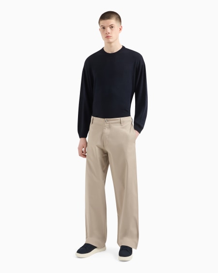 Armani Pantalones Modelo Chino En Gabardina Orgánica ASV