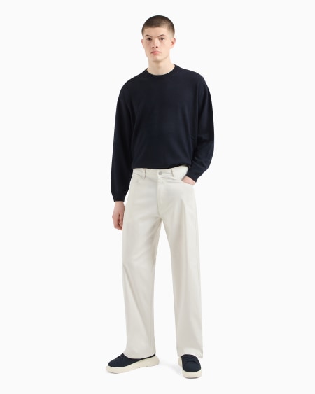 Armani Pantalones Modelo Cinco Bolsillos En Gabardina Orgánica De La ASV Capsule